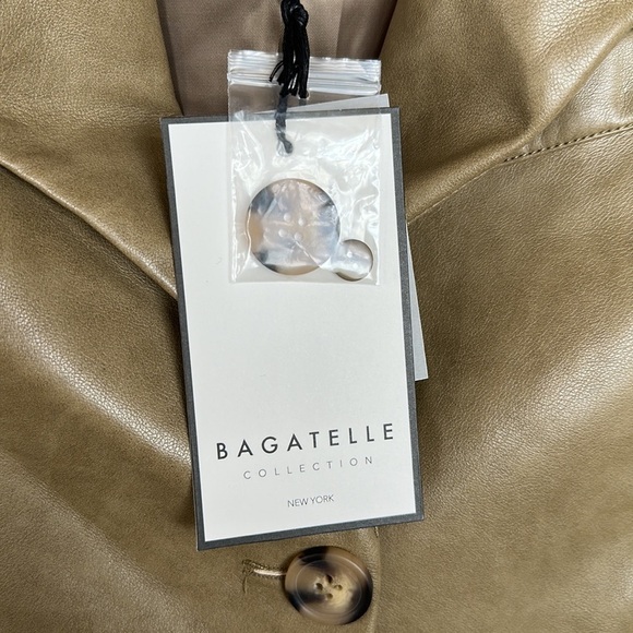 Bagatelle Faux Leather Cropped Jacket Size Medium - Picture 4 of 6